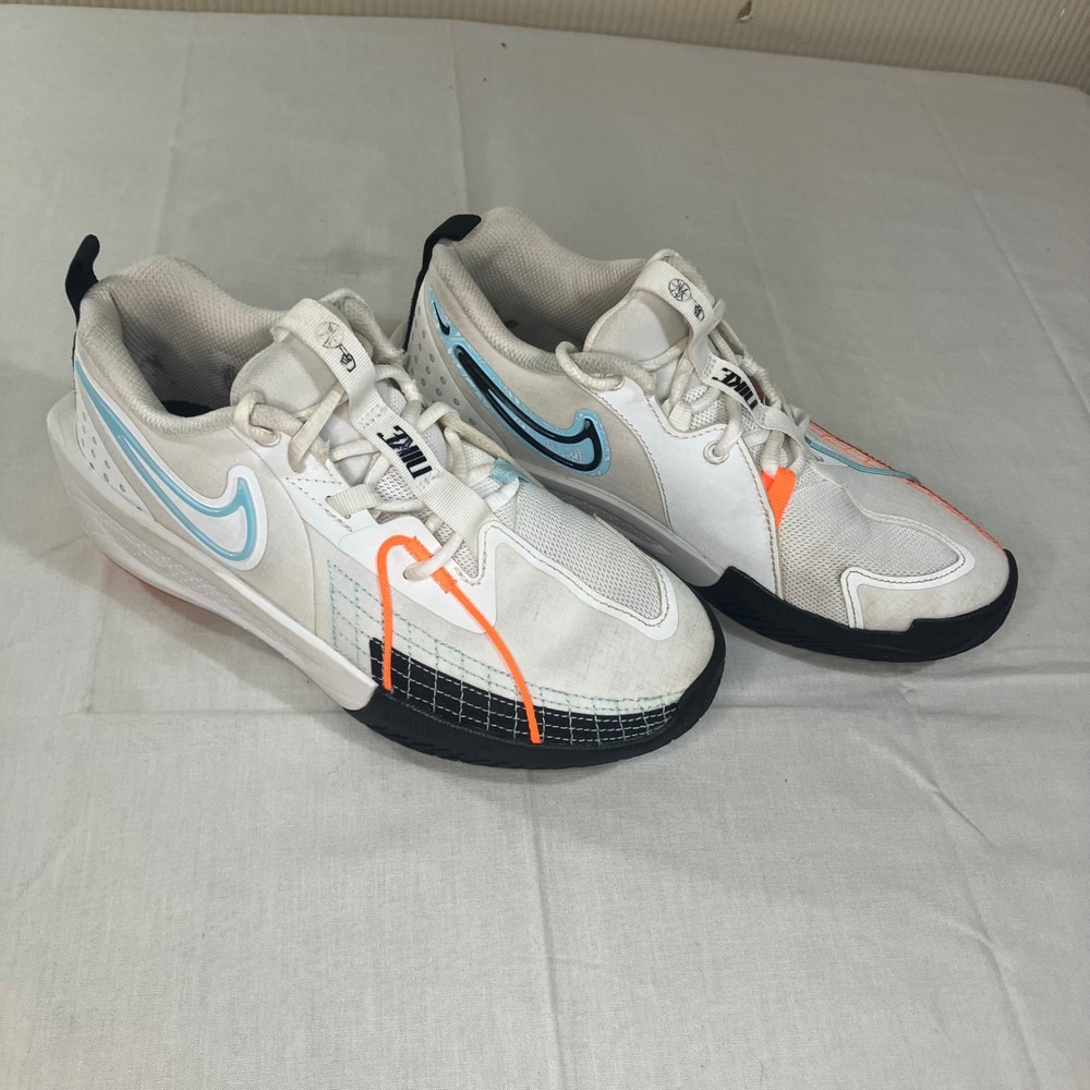Nike Giannis Immortality 3 White Black Orange Blue HF5732-141 Kids Size 4Y